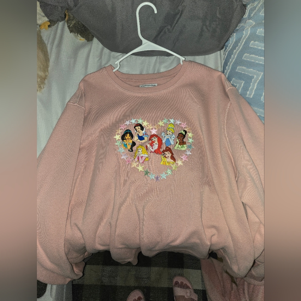 Disney Princess Pink Crew Neck Sweater